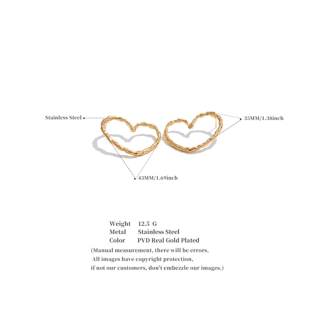 Eetit Cercei minimaliști cu șurub, cu farmec inimă, dragoste, din oțel inoxidabil, rezistenți la pătare, versatili, bijuterii de zi cu zi pentru femei