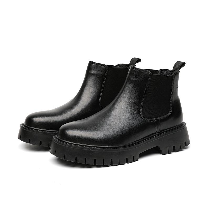 New retro Chelsea boots men's high-top shoes British cigarette boots spring and autumn Martin boots 3553-E