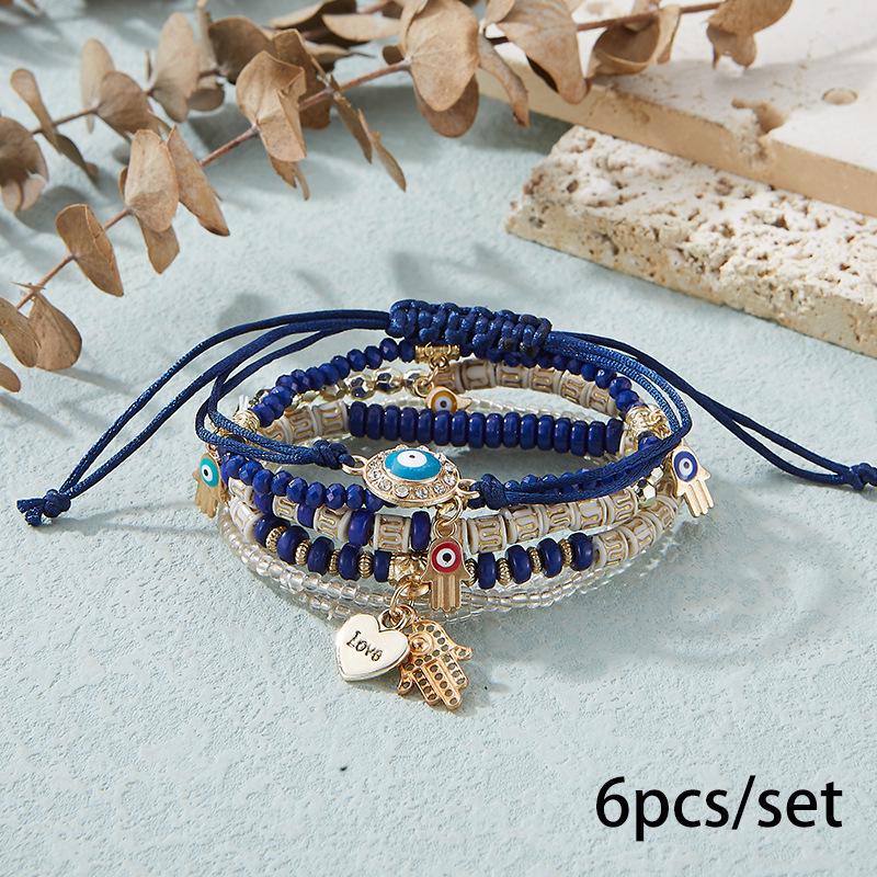 

Богемский многослойный браслет из бусин с кисточкой - Модные трансграничные украшения