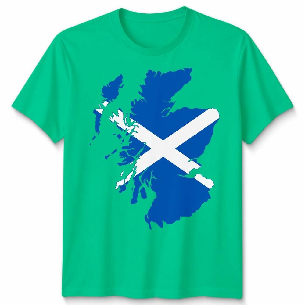 Scotland Flag Slash Unisex T Shirt Scottish Football Rugby Fan Gift Idea Tee