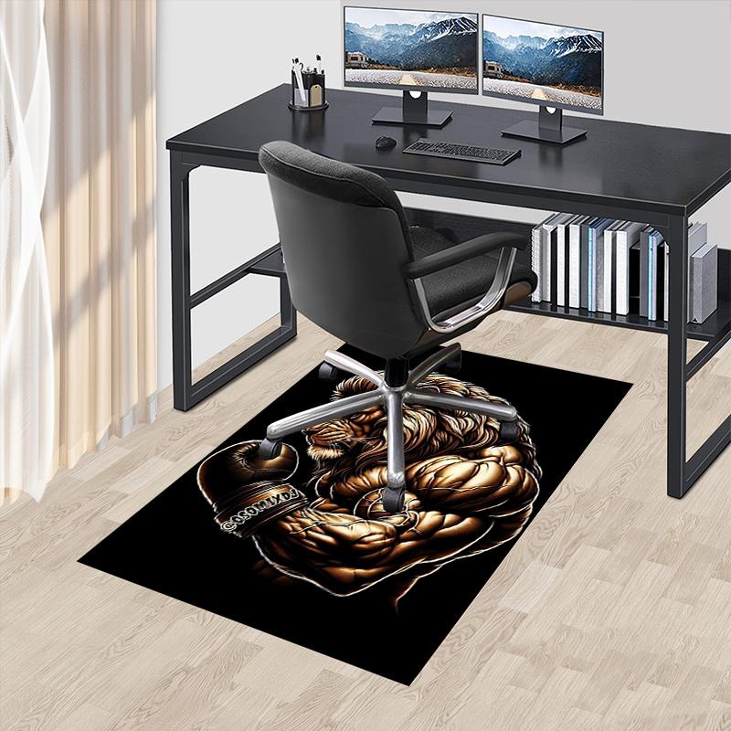 Powerful Lion Chair Mat: Office Carpet for Home Decor, Sofa Rug, Gift Idea, Suitable for Bedroom, Living Room & Various Rooms