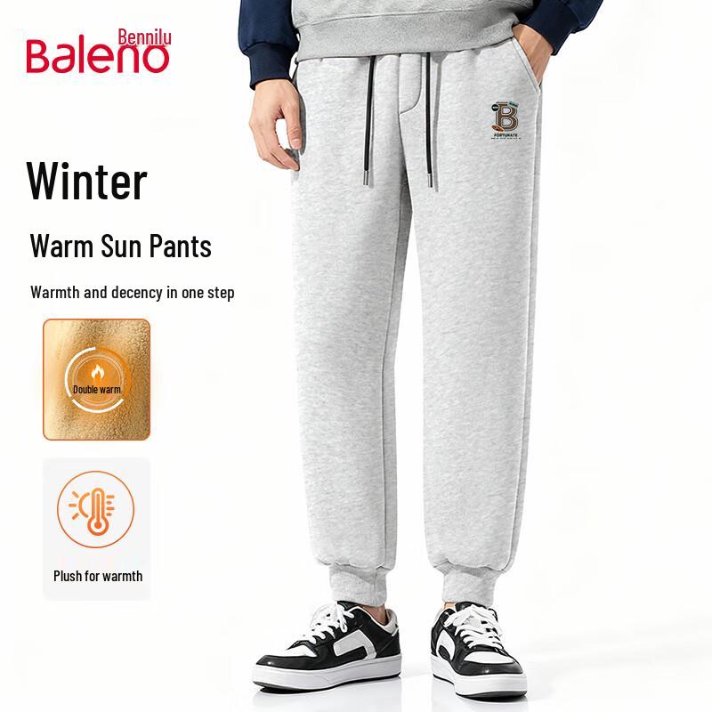 

Baleno Men s Winter Warm Fleece Lined Casual Jogger Pants M