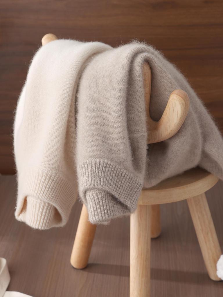 Autumn/Winter Boys' Cashmere Half-High Collar Pullover Sweater - Korean Style Knitwear for Children