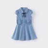 David Bella Girls' Denim Skirt Kidsren's Dress 2026 Summer New Style Big Kidsren's Pure Cotton Skirt Female Princess Skirt