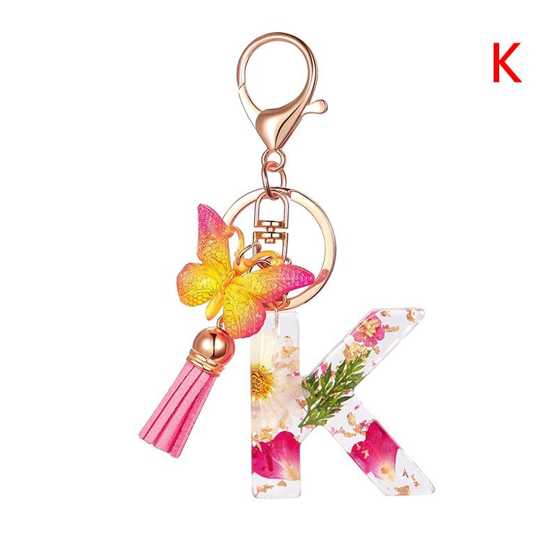 Breloc cu litere AZ bricolaj Suport metalic Breloc cu suspendare Breloc mașină pentru femei Inel cheie cu literă simplă Nume cheie Cadou de petrecere Bijuterii