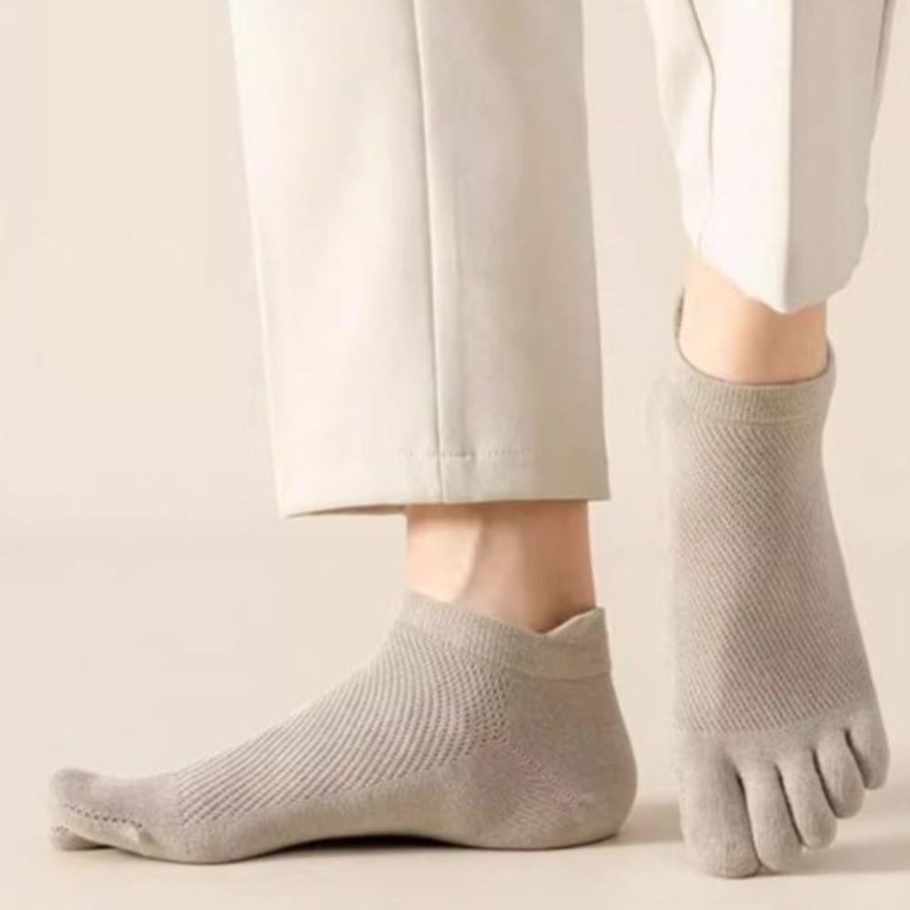 Anti-slip Five Toe Socks Mesh Low Cut Sports Socks Men's Five Finger Socks Spring Summer