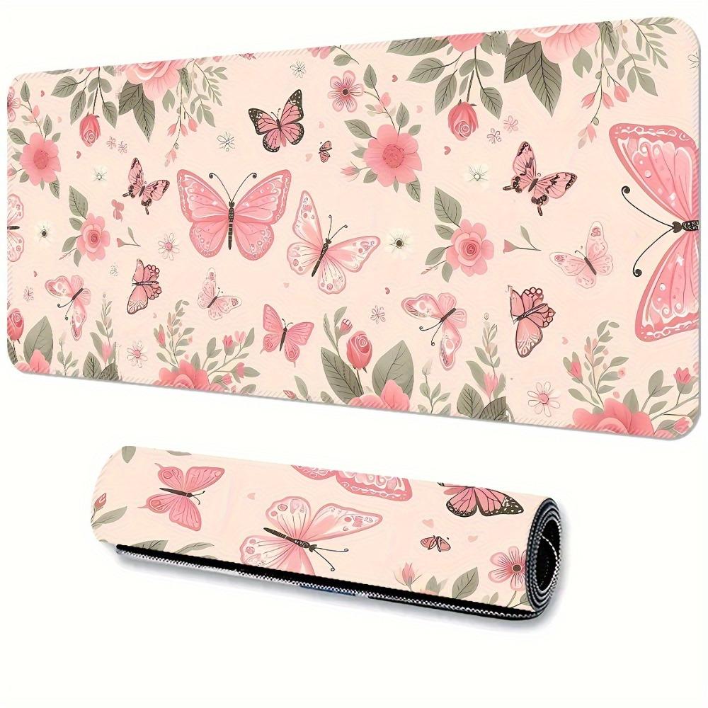 ExtraLarge And Elongated Gaming Mouse Pad Featuring A Butterfly DesignWith AntiSlip Rubber BaseWashable Surface And Precise