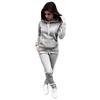 Women's European & American Casual Autumn/Winter Plus Velvet Hoodie & Sweatpants Set