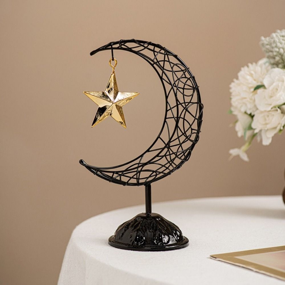 Middle Eastern Style Ramadan Display Figurine Iron Festive Moon Decorations  Party Decor
