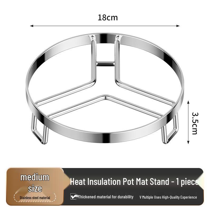 Round Stainless Steel Kitchen Wok Steamer Basket, Pot Stand & Heat Insulation Holder
