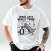 Cat Physics Science Joke Men's T Shirt Funny Math Cat Print Tees T Shirts Men Women Casual Short Sleeve Streetwear Plus Size