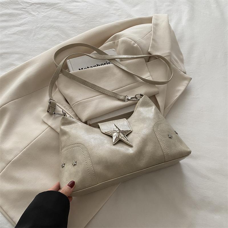 Summer Spice Girls Underarm Bag Ladies 2025 New Trendy Folded Large Capacity Shoulder Crossbody Bag Premium Sense Tote Bag