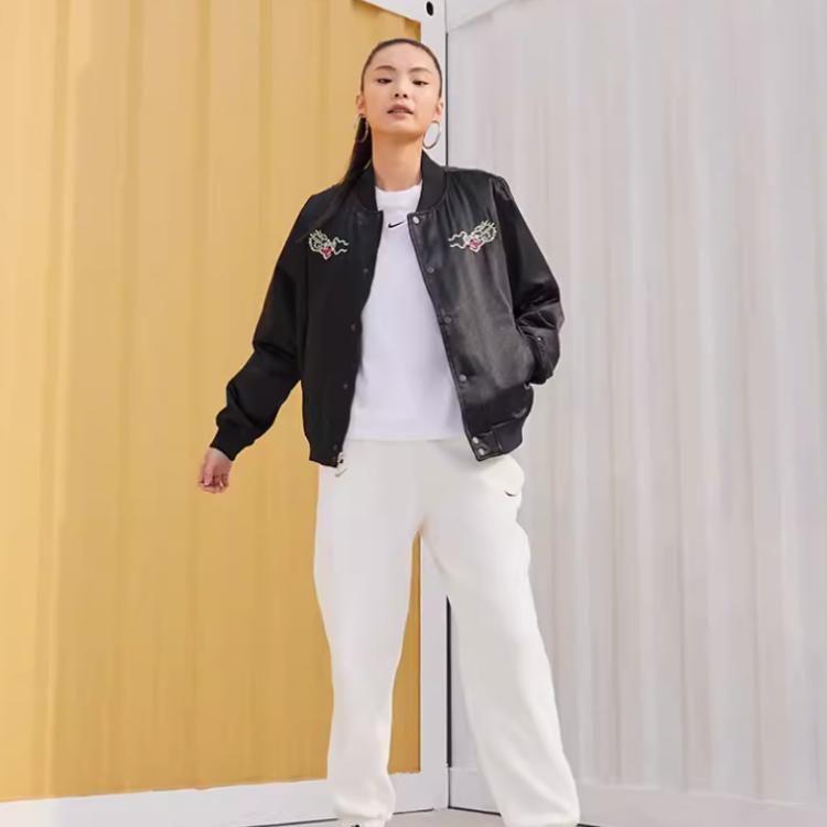 New Nike Dragon New Year's Collection FW23 Jackets Coats Women's Black FZ6533-010
