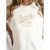 European Size Women'S Short Sleeve T-Shirt | White Brenda The Woman The Myth The Legend Golden Print Casual Top