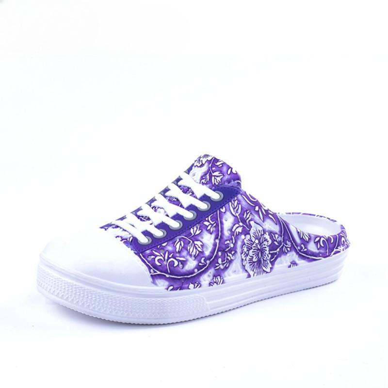 

Женские новые модные сандалии без шнуровки, легкие удобные дышащие уличные пляжные тапочки 41 фиолетовый