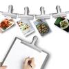 8PCS Stainless Steel Food Packages Clamp Round Corner Office Ticket Clip Photo Clip  Painting