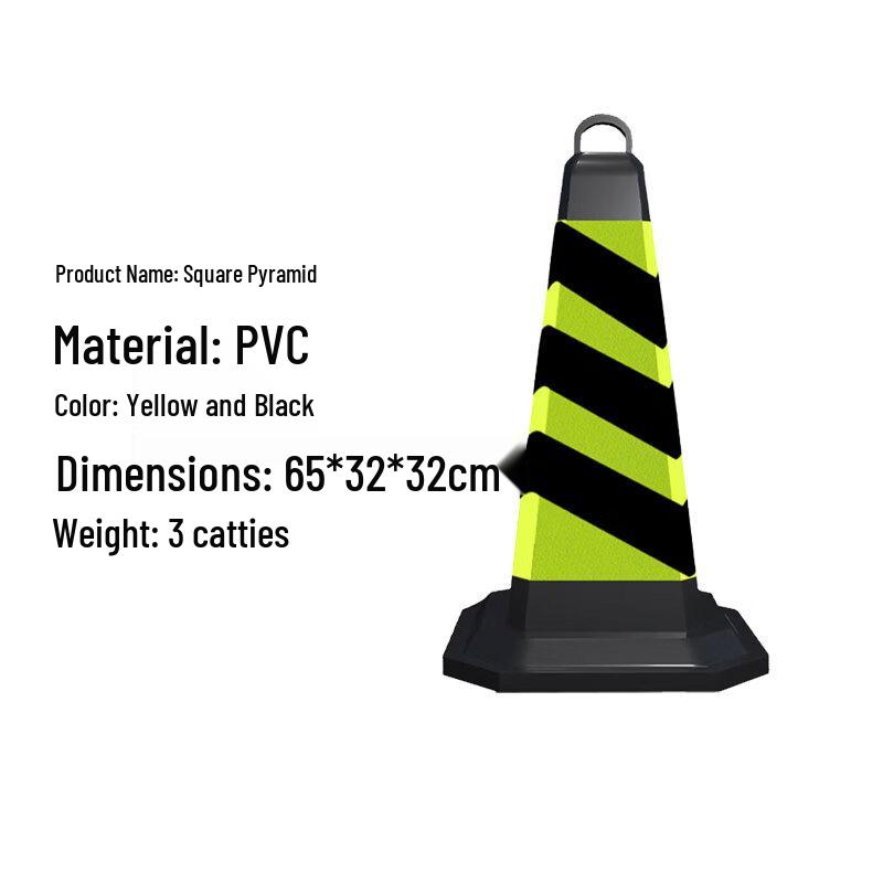 Reflective Rubber Square Traffic Cone