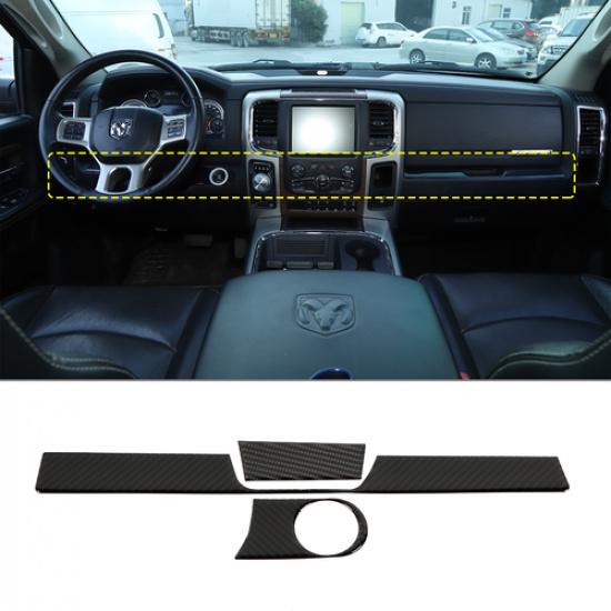Carbon Fiber Center Console Dash Panel Cover Trim for Dodge RAM 1500 2010-2015