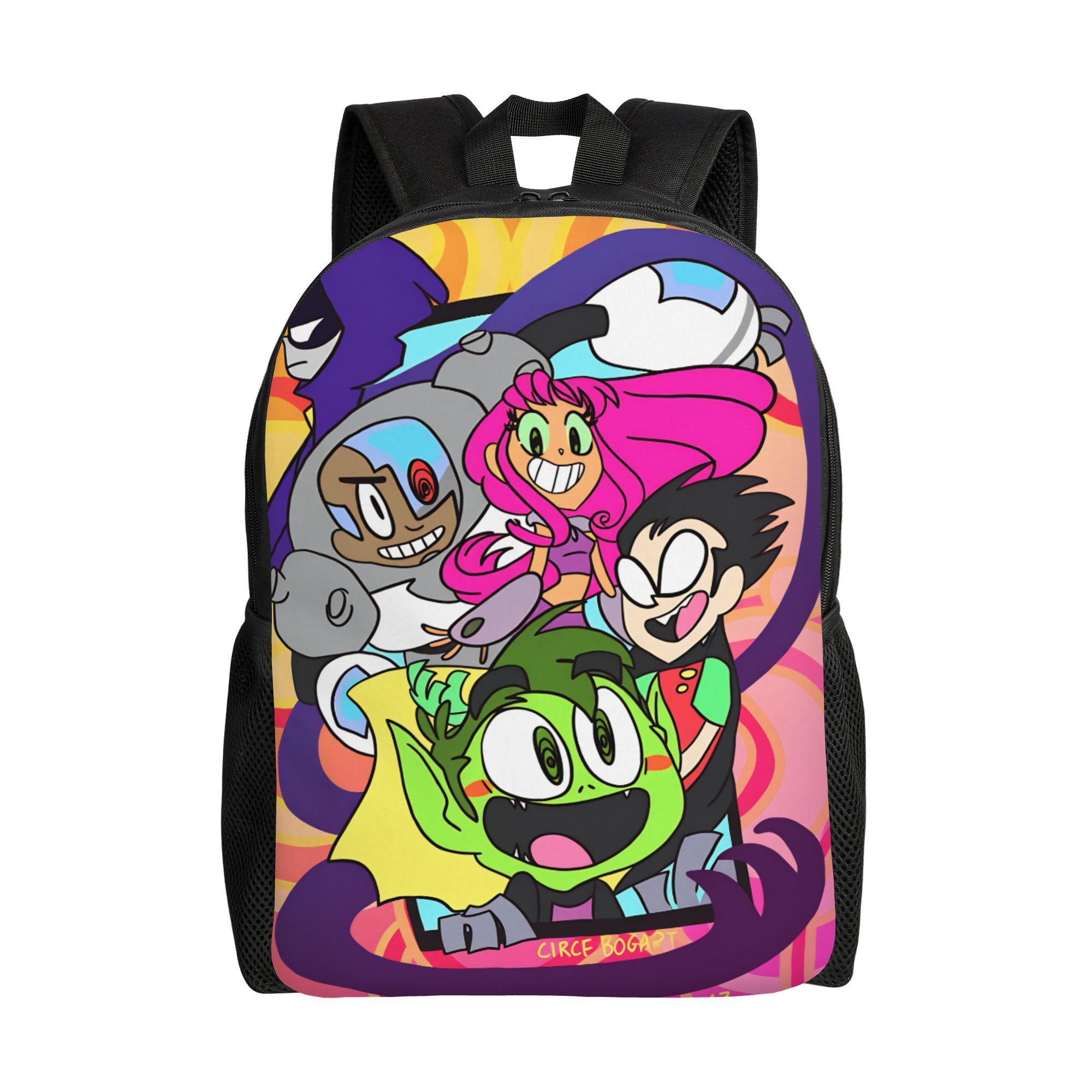 Teens Titans Go Team Rugzak Stijl Rugzakken Mannen Universiteit Lichtgewicht Schooltassen Op Maat Gemaakte Rugzak (as the picture,as picture)