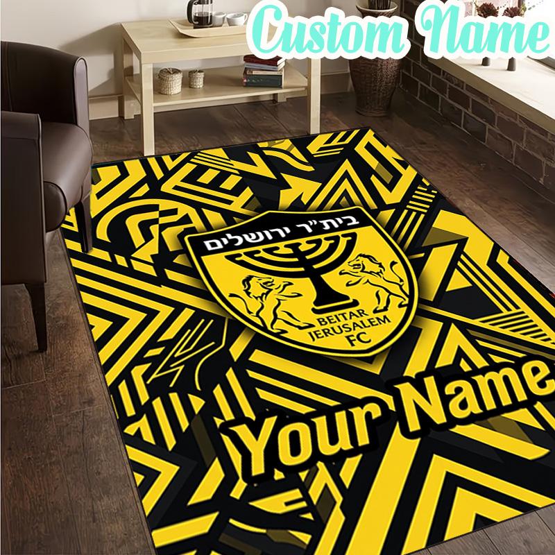 Custom Name Jerusalem Fc Logo Design  Rug, Office Rug, Chair Rug, Carpet for Living Rooms, Doormat Game Rug Home Decor Christmas Gifts
