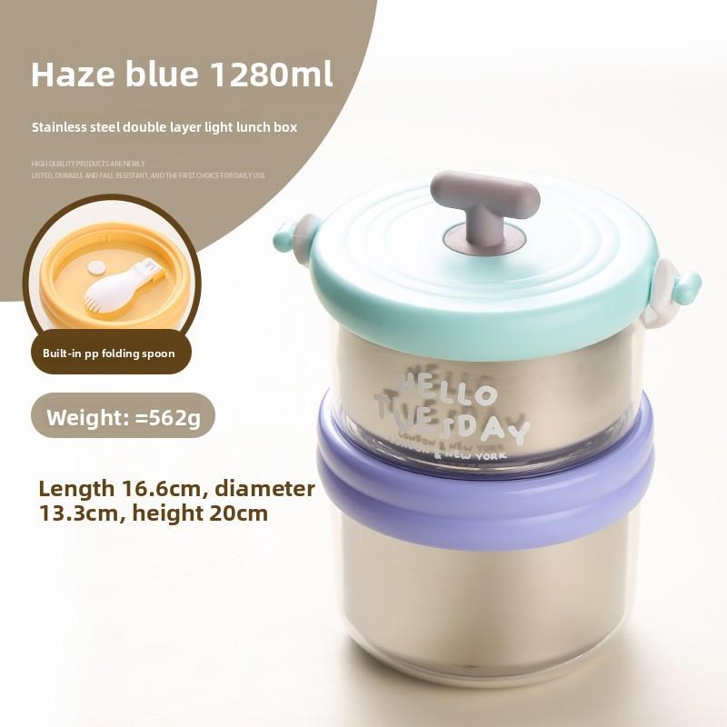 Modern Minimalist Stainless Steel Insulated Soup Container For Office And Travel