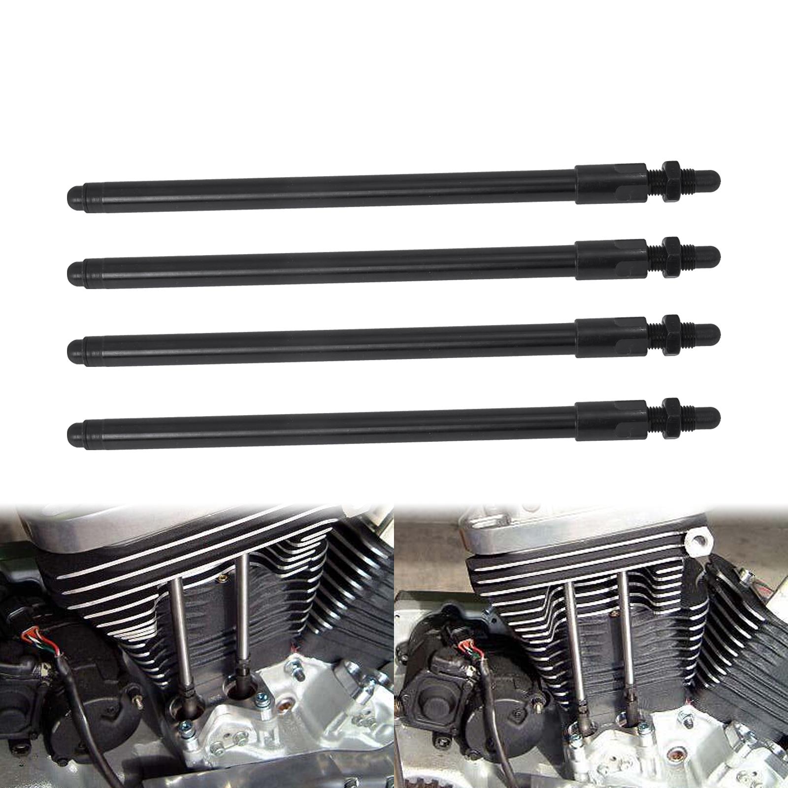 

4PCS Motorcycle Black Adjustable Pushrods For Harley Softail Twin Cam Touring Dyna Heritage Road Street Glide Streetbob 99-2017 Adjustable Pushrods
