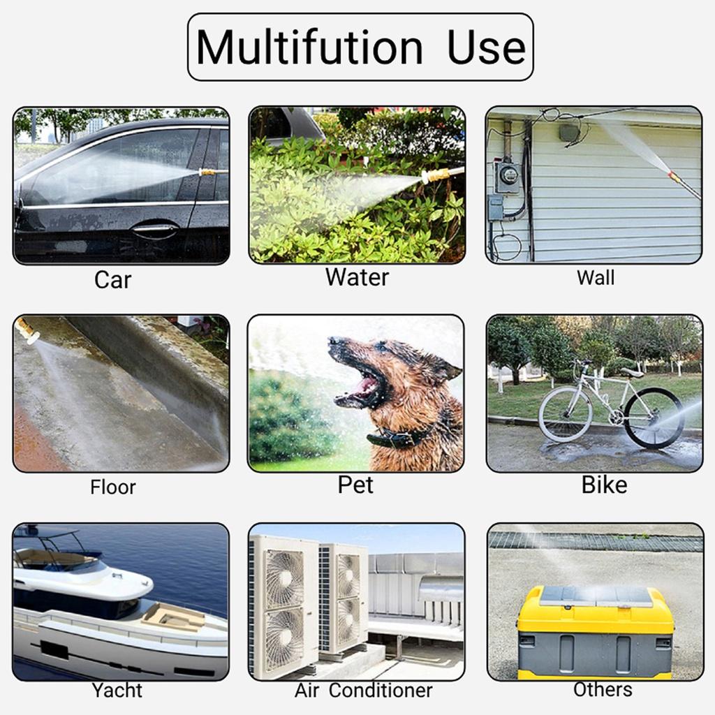 24V Cordless Portable High Pressure Wash Guns Electric Car Washer Machine Water Battery Power Washer Auto Spray 400W