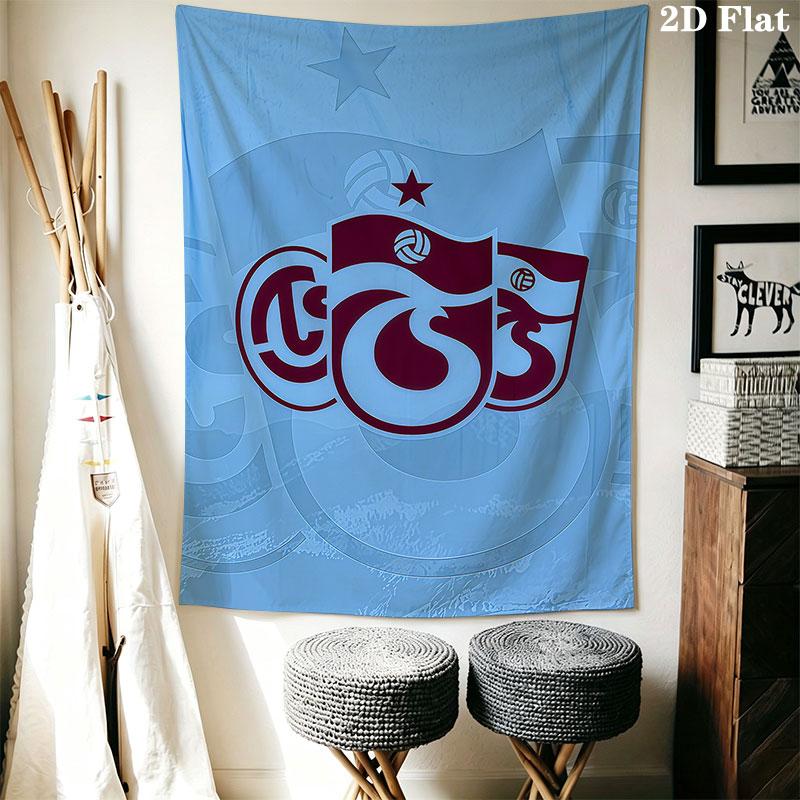 Trabzonspor logo Wall Hanging Printed Fabric Blanket Decorative Tapestries for Bedroom Living Room Home Decor