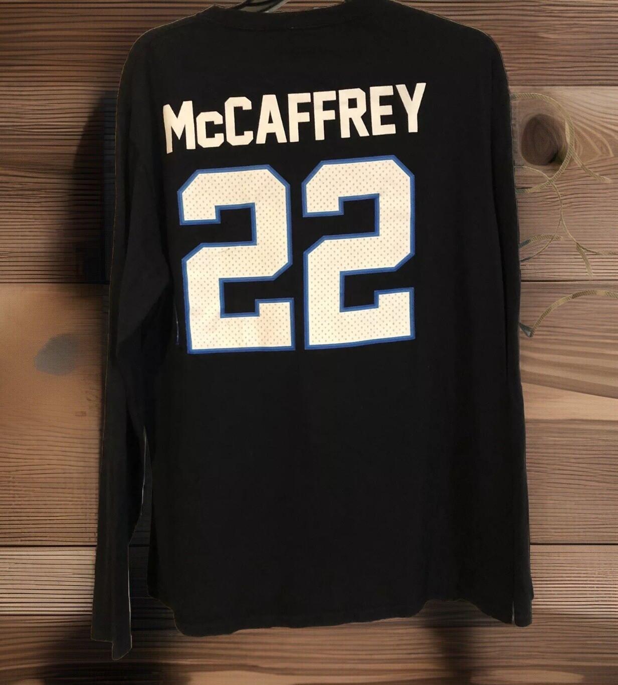 NFL Pro Line Christian McCaffrey #22 Panthers Black LS Large Fanatics Unisex T-Shirt XL