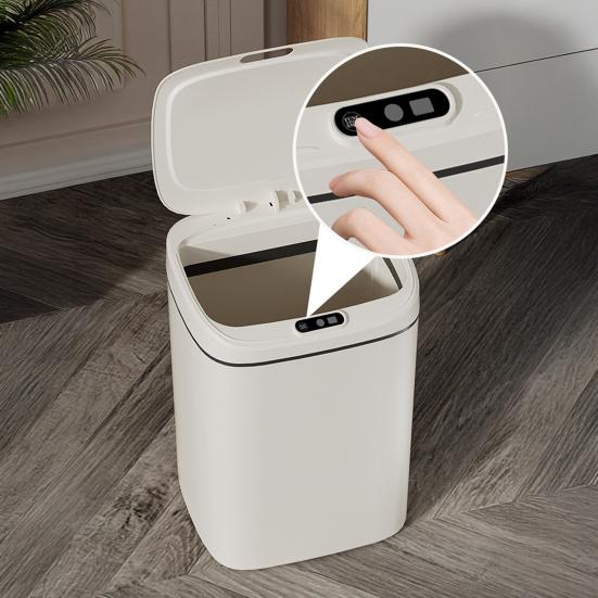 Smart Trash Bin with Sensor 12/14/16L Automatic Open Lid Garbage Storage Box Garbage Bin Odor Isolation Trash Can for Kitchen Bathroom Bedroom