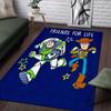 1pc Toy Story Pattern Area Rug Soft Flannel Floor Mat for Living Room,Office,Bedroom and Carpet,Sofa Coffee Table Floor Mat