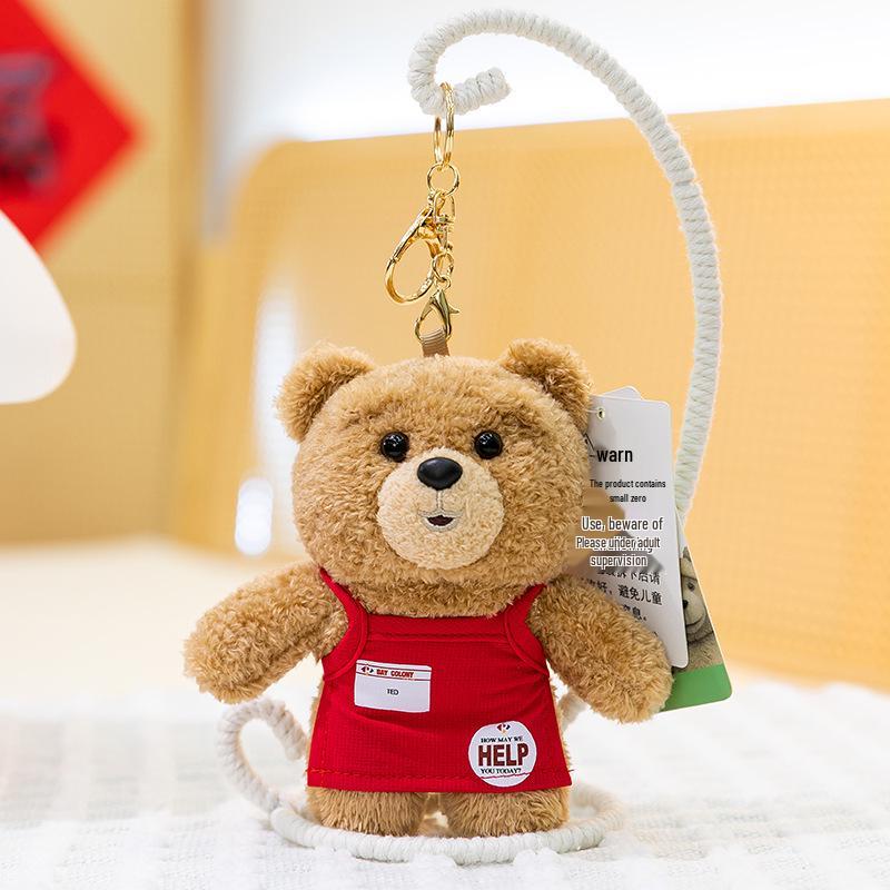 Ted2 Anzug Bär Plüschtier: Teddybär Schlüsselanhänger Anhänger, Stofftier Kuscheltier, Geburtstagsgeschenk