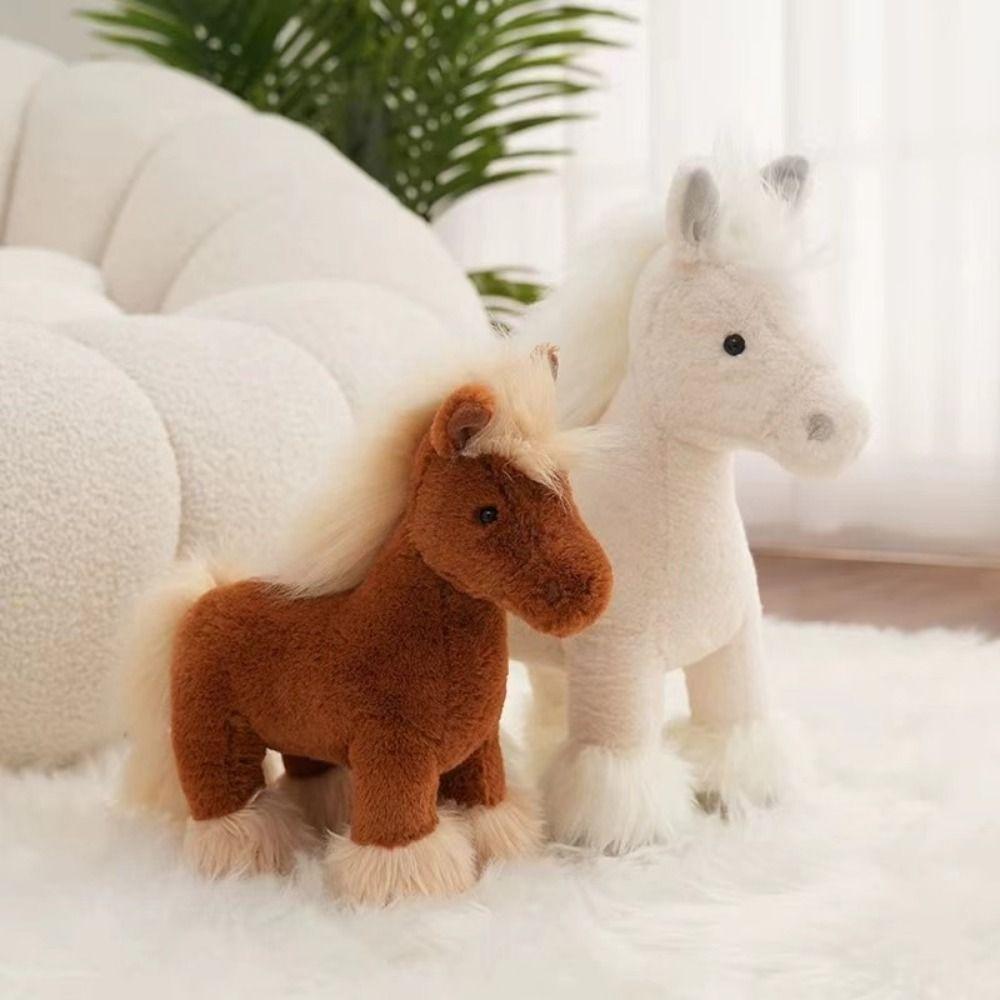 Stuffed Animal Realistic Horse Stuffed Toy Simulation Horse Simulation Horse Plush Toys   Kids Gift