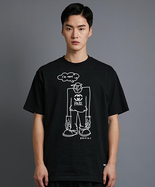 Conceptual [Conceptual X Genial] Sazzi Short Sleeve T-Shirt_Black Black/M