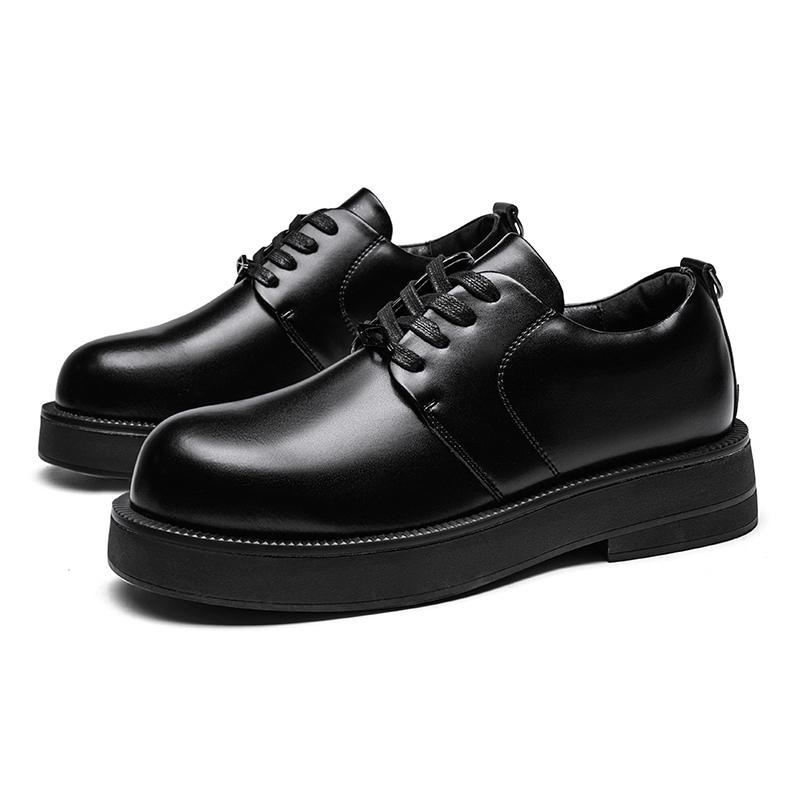 

Новая обувь на толстой подошве для мужчин, модный минималистичный дизайн, тренд для активного отдыха, для вечеринок, для повседневной носки в офисе, взрослая мужская обувь 44 чёрный