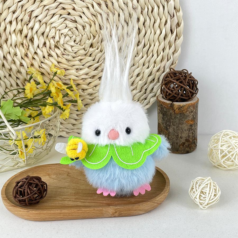 Shaking Can Make Sound Bird Toys, Long Haired Bird Plush Dolls, Dolls, Bags, Keychain Pendants