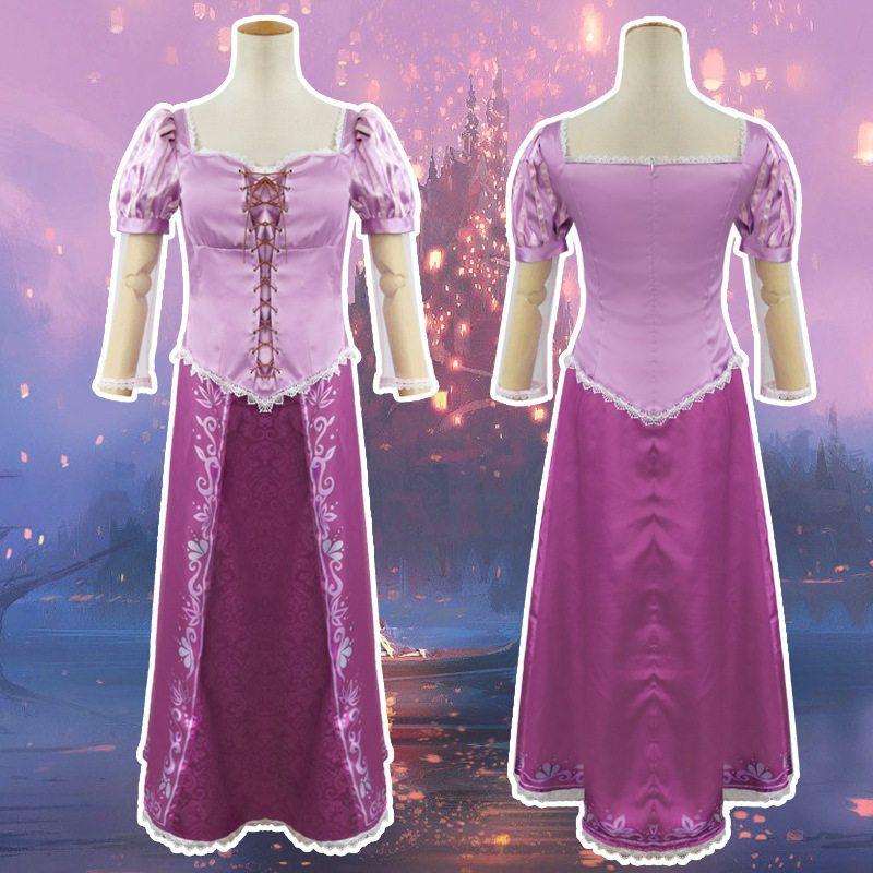 Rapunzel Cosplay Costume Long-Haired Princess Cosplay Outfit Halloween Princess Dress Rapunzel Princess Dress XXL