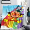 Anpanman Character Flannel Blanket, Soft Warm Throw for Home Decor, Ideal Gift for Anime Fans, Cozy Bedding for Sofa Bed