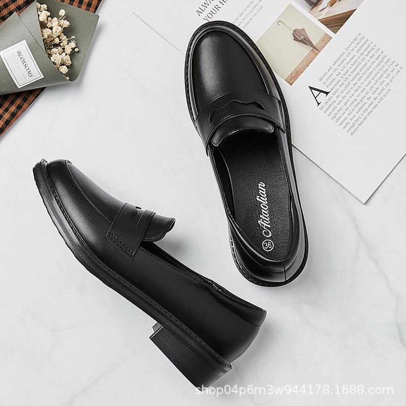 

Мелкие одинарные туфли повседневные женские туфли женские на плоской подошве в студенческом стиле маленькие кожаные туфли 40