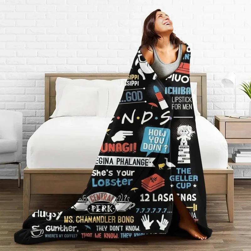 Friends Flannel Blanket Tv Blanket Digital Printing Sofa Home Bedroom Direct Supply