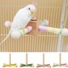 360° Rotatable Wood Bird Training Stand Chew-Proof Construction Parrot Play Rack Climbing Exercise