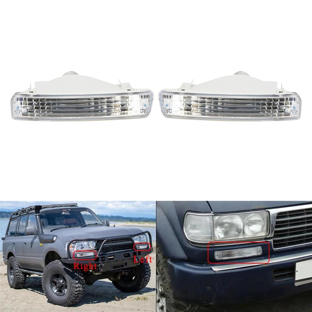 Reliable-Car Front Bumper Turn Signal Lamp For Toyota Land Cruiser 80 Series 1991-1998 LC80 FJ80 FZJ80 HDJ80 HZJ80 4500