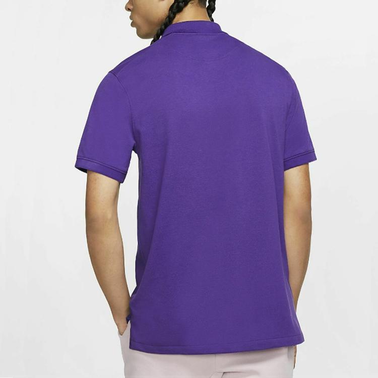 Nike Polo Shirts Men's Purple Polo Collar Moderate Straight Fit BV0481-547