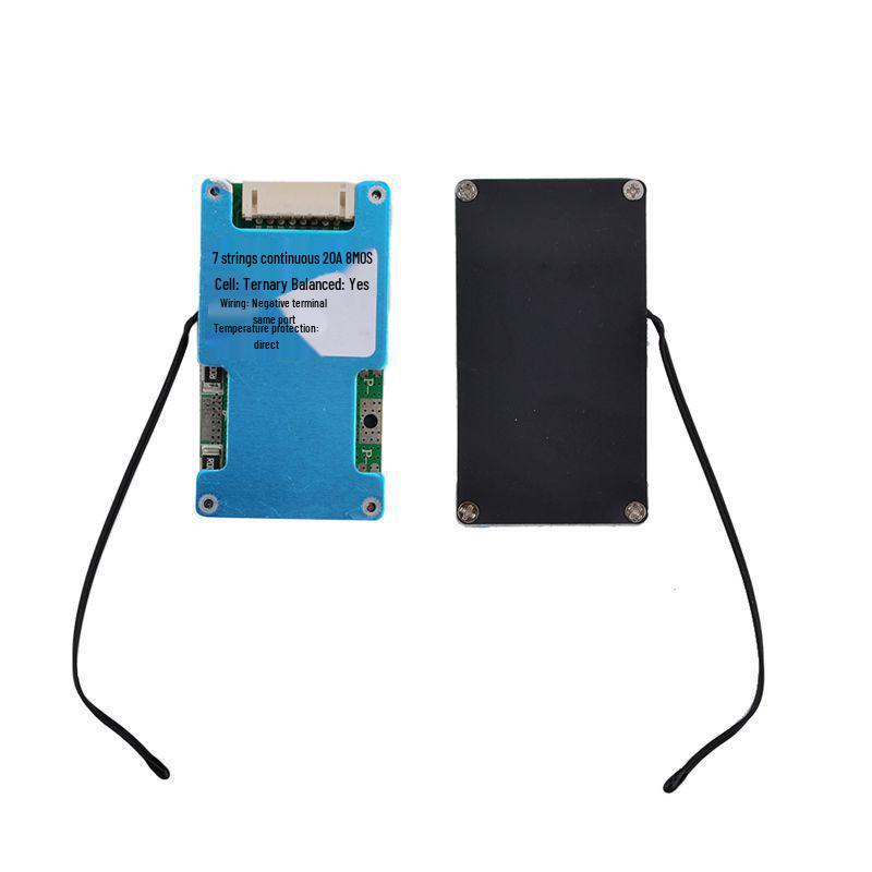 7S 18650 Lithium Battery Protection Board, 24V, with Equalization & Temperature Protection