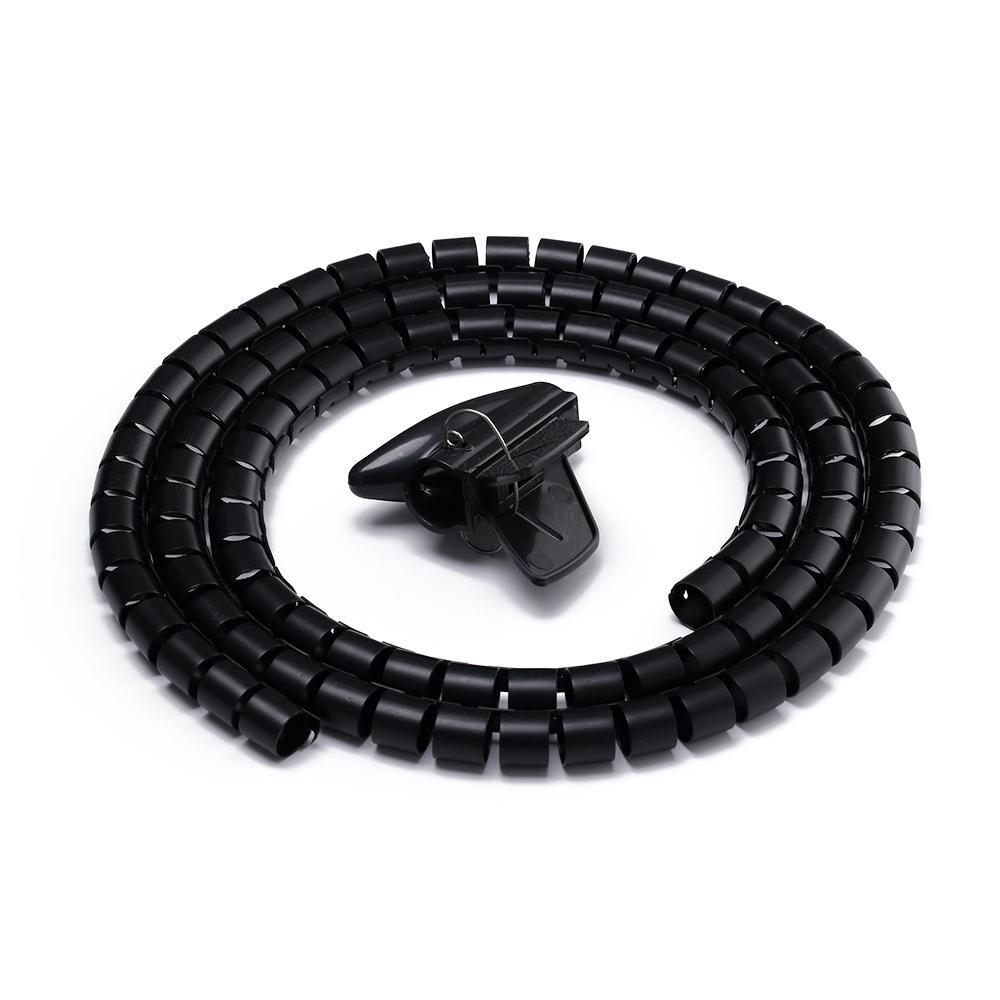 Practical Management  Wrap Clip Wire Organizer Cord Protector Cable Holder Flexible Spiral Tube