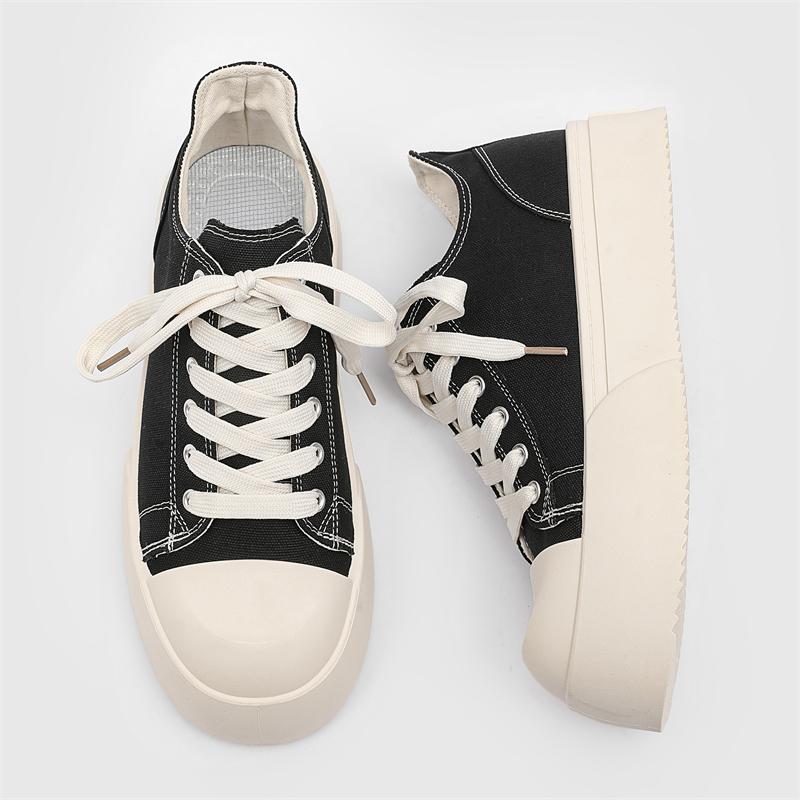Canvas Platform Sports Shoes Fabric Outdoor Shoes for Men Skateboard Soft and Comfortable All-match Wear-resistant Non-Slip New