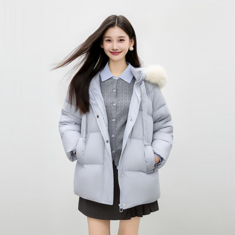 Qiusui Yiren Women's Sweet Style Hooded Down Jacket