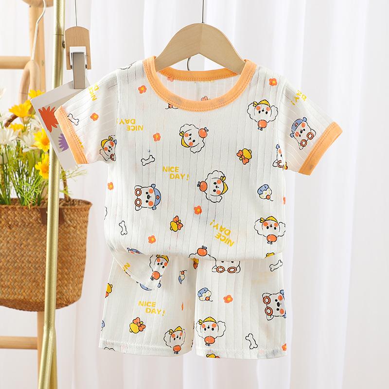 2026 Summer Children's Short Sleeved Shorts Cotton Set