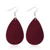 Earrings Leaf Earrings Gold Simple Double Layer Hollowed Out Leaf Earrings Vintage Double Layer Teardrop Straw Large Circle Women's Earrings