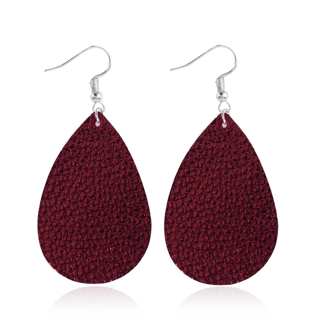Earrings Leaf Earrings Gold Simple Double Layer Hollowed Out Leaf Earrings Vintage Double Layer Teardrop Straw Large Circle Women's Earrings